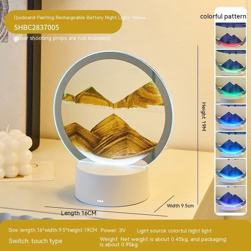 image-Creative Gift Quicksand Lamp Decorative Lamp
