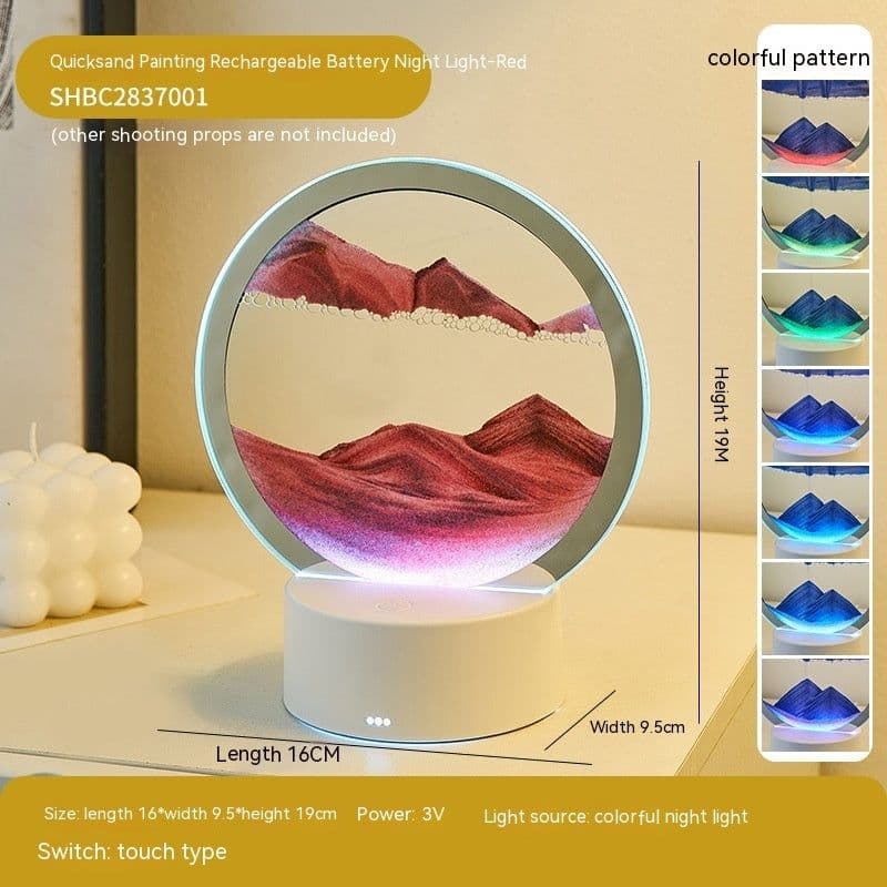image-Creative Gift Quicksand Lamp Decorative Lamp