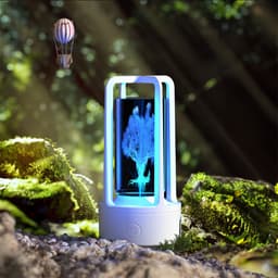 image-Creative 2 In 1 Audio Acrylic Crystal Lamp And Bluetooth Speaker Valentine's Day Gift Touch Night Lamp