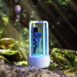image-Creative 2 In 1 Audio Acrylic Crystal Lamp And Bluetooth Speaker Valentine's Day Gift Touch Night Lamp