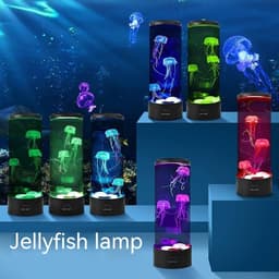 image-Jellyfish Lamp USB Colorful LED Color Changing Home Atmosphere Small Night Lamp