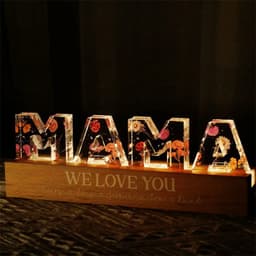 image-Mother's Day Custom Flower Printed LED Night Light Creative Gift Printing Acrylic Night Light Text Birthday Flower Ornaments