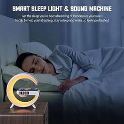 image-New Intelligent G Shaped LED Lamp Bluetooth Speake Wireless Charger Atmosphere Lamp App Control For Bedroom Home Decor