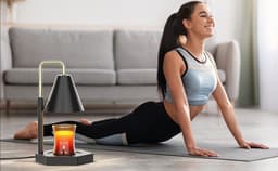 image-RAINBEAN Candle Warmer Lamp With Timer Adjustable Height Electric Candle Warmer Dimmable With 2 Bulbs Wax Melt Warmer
