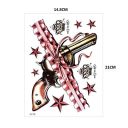 image-Waterproof Temporary Tattoo Sticker Old School Fox Spell Flash Tattoos Cat Eyes Skull Body Art Arm Fake Tatoo Women Men