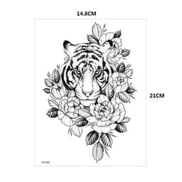 image-Waterproof Temporary Tattoo Sticker Old School Fox Spell Flash Tattoos Cat Eyes Skull Body Art Arm Fake Tatoo Women Men