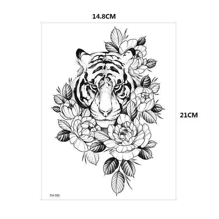 image-Waterproof Temporary Tattoo Sticker Old School Fox Spell Flash Tattoos Cat Eyes Skull Body Art Arm Fake Tatoo Women Men