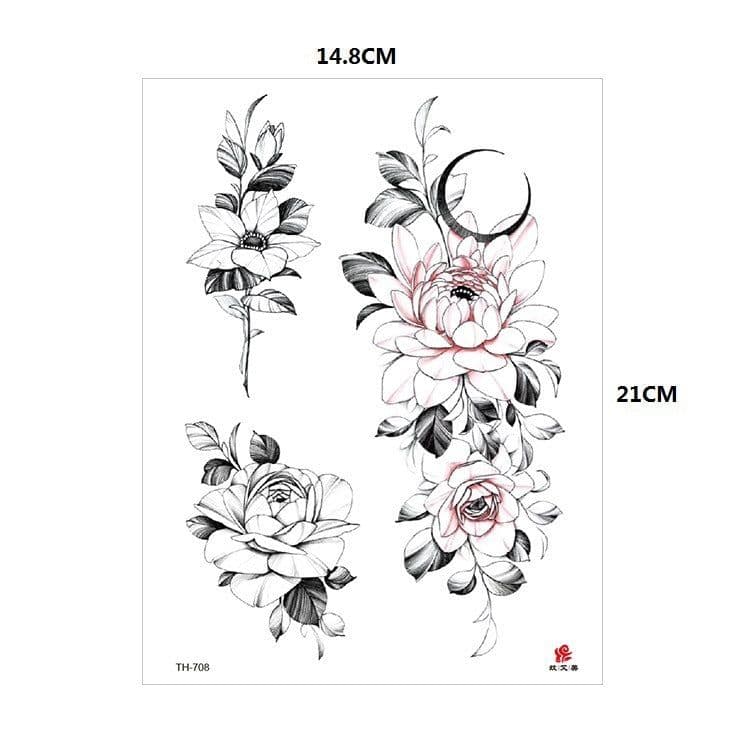 image-Waterproof Temporary Tattoo Sticker Old School Fox Spell Flash Tattoos Cat Eyes Skull Body Art Arm Fake Tatoo Women Men