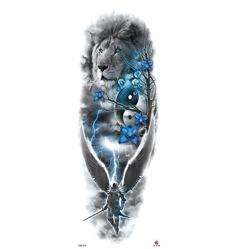 image-New Full Arm Tattoo Applicator With Tattoo Applique Arm Waterproof Tattoo And Half Arm Tattoo