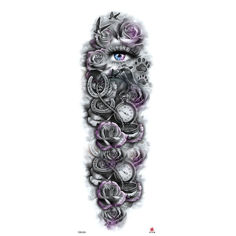 image-New Full Arm Tattoo Applicator With Tattoo Applique Arm Waterproof Tattoo And Half Arm Tattoo