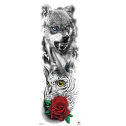 image-New Full Arm Tattoo Applicator With Tattoo Applique Arm Waterproof Tattoo And Half Arm Tattoo