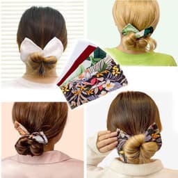 image-Printed Headband Hair Coiler French Vintage Bow