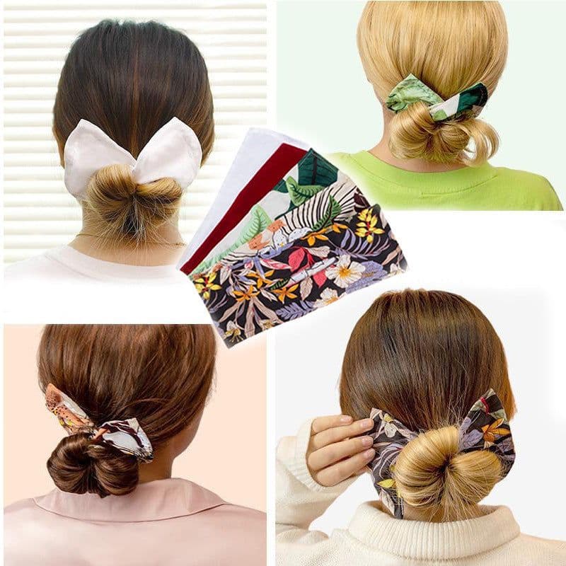 image-Printed Headband Hair Coiler French Vintage Bow