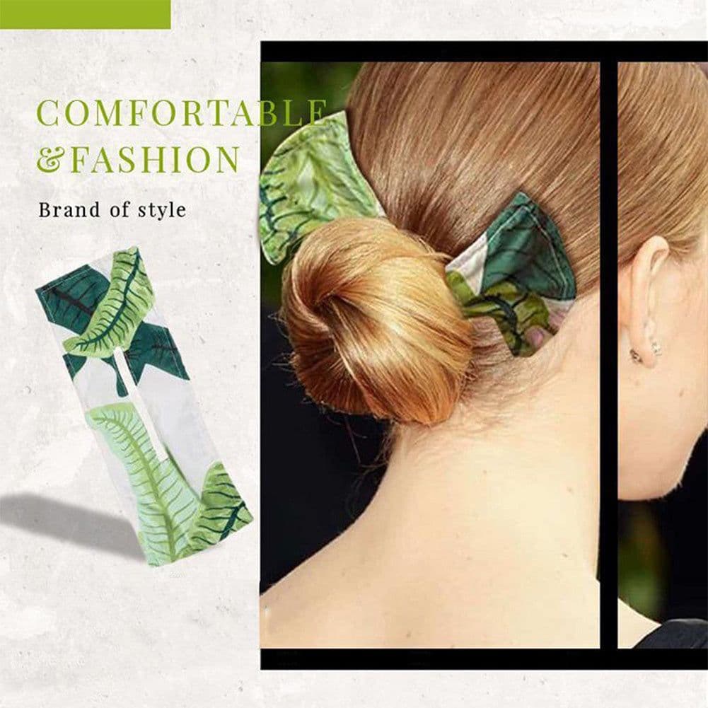 image-Printed Headband Hair Coiler French Vintage Bow