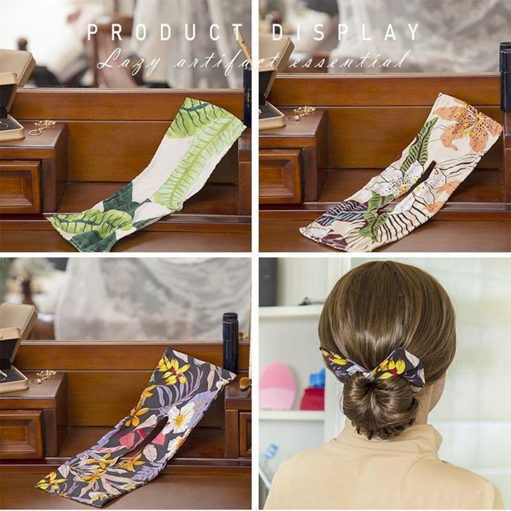 image-Printed Headband Hair Coiler French Vintage Bow