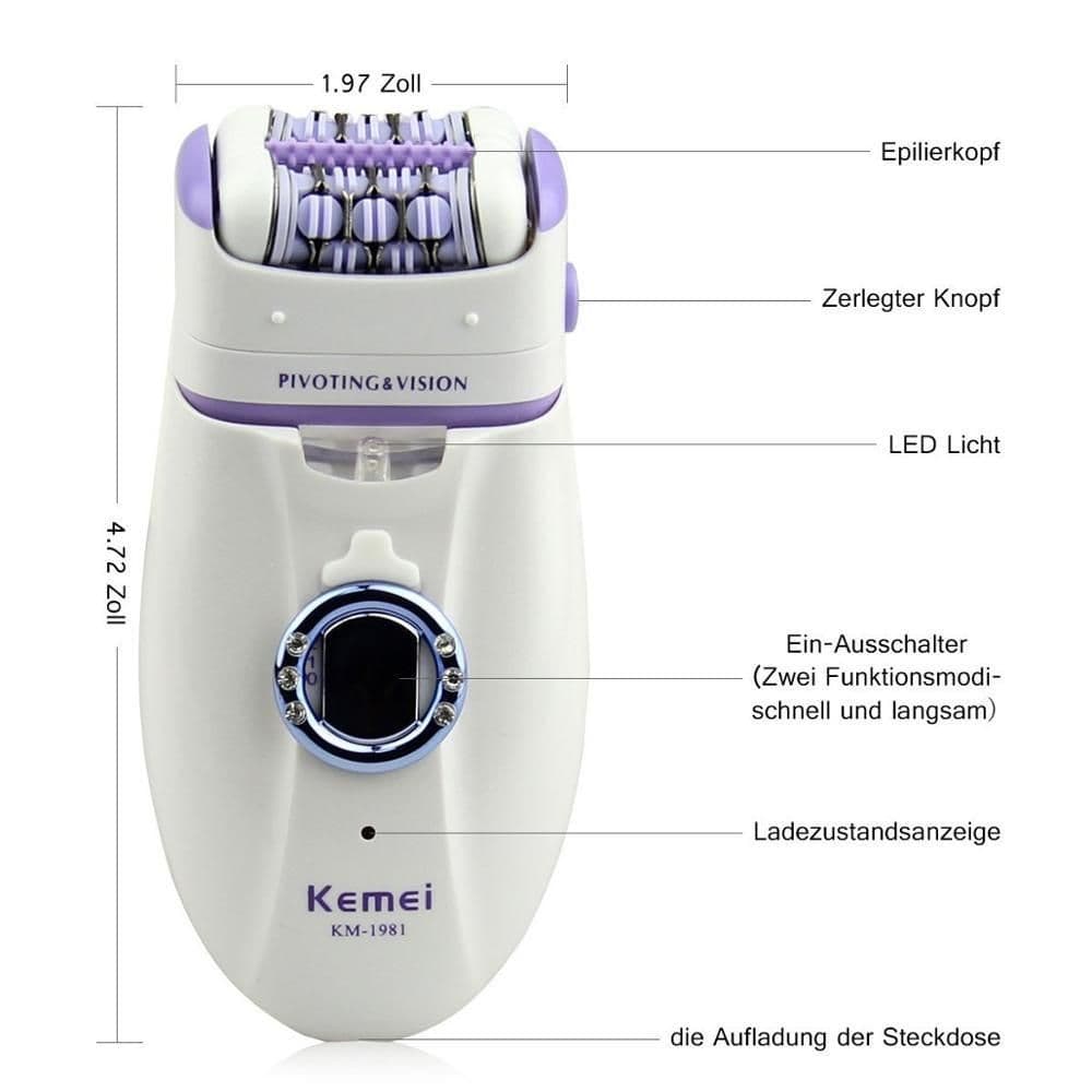 image-Cross-border Kemei New Electric Lady Epilator Epilator KM-2668 Shaver