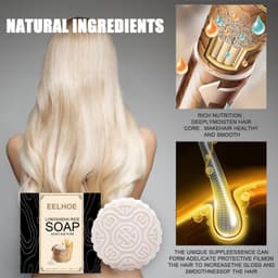 image-Water Soap Shampoo Soap Nourishes Frizz, Conditioner And Softens Hair