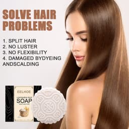 image-Water Soap Shampoo Soap Nourishes Frizz, Conditioner And Softens Hair