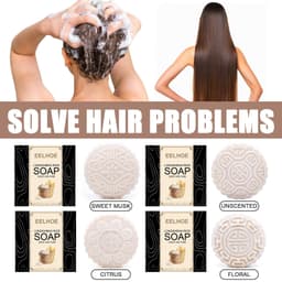 image-Water Soap Shampoo Soap Nourishes Frizz, Conditioner And Softens Hair