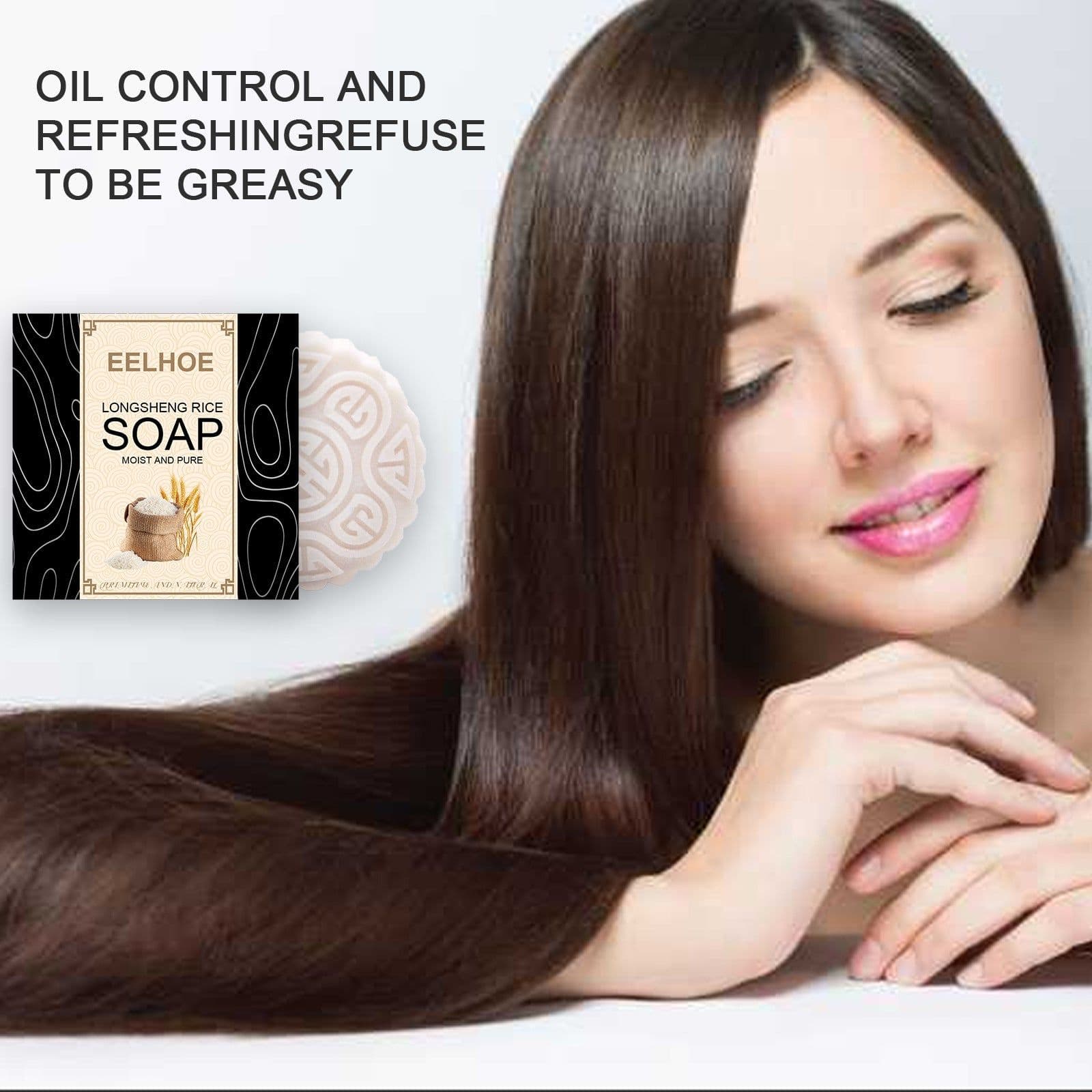 image-Water Soap Shampoo Soap Nourishes Frizz, Conditioner And Softens Hair