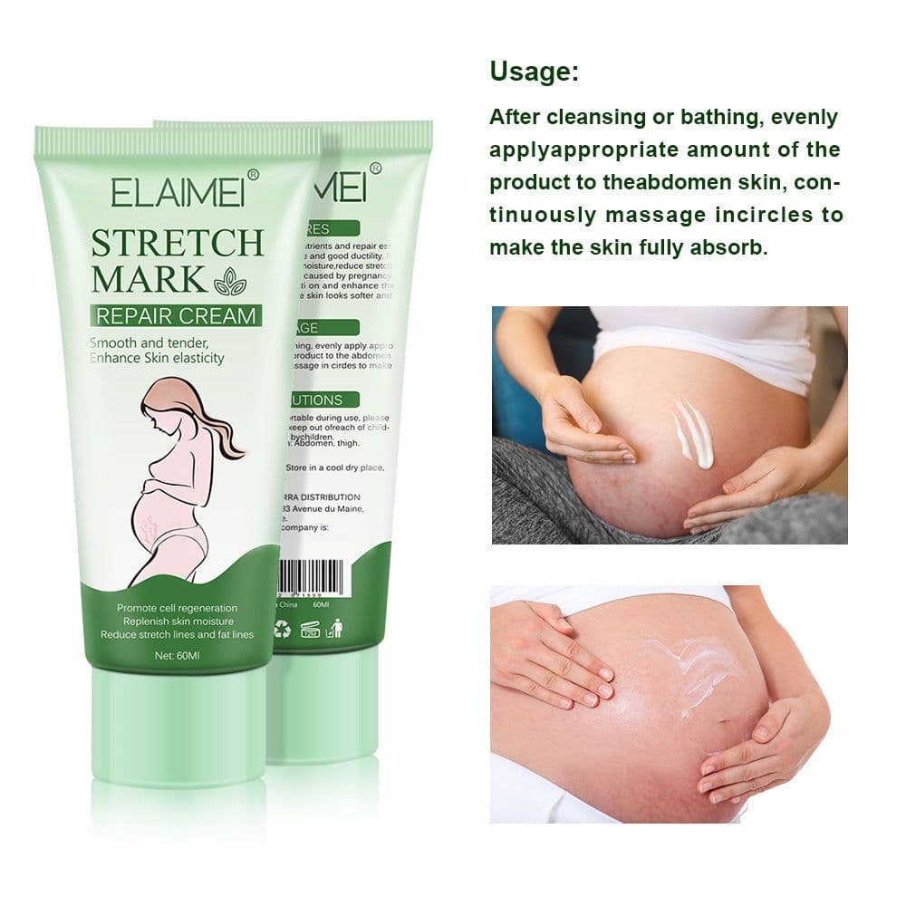 image-Stretch Mark Repair Cream Smooth Tender Enhance Skin Elastictiy Acne Repair 60ml Anti-Aging Cream Pregnancy Scars