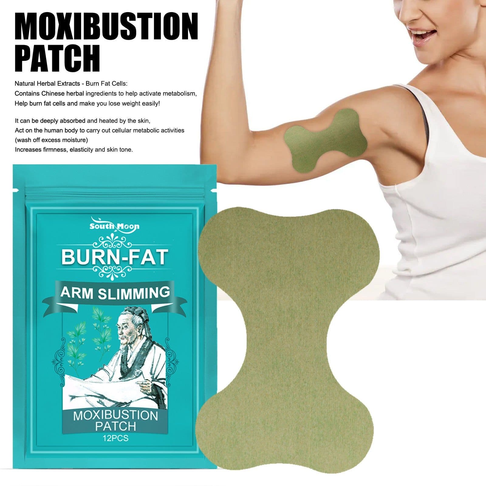 image-Thin Arm Patch Weight Loss Stickers Cellulite Removal Fat Burning Slimming Body Massage Shaping Care Herbal Plaster