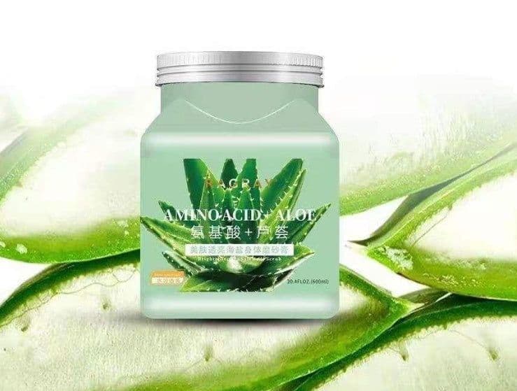 image-Aloe Vera Skin Beautifying Moisturizing Rejuvenating Sea Salt Body Scrub
