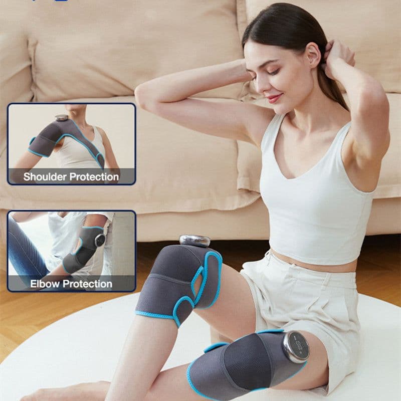image-Heating Knee Electric Shoulder Vibrating Massage Pad For Physiotherapy Leg Arthritis Elbow Joint Pain Relief Therapy