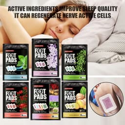 image-Plant Foot Patch Dehumidification Improve Sleep Relieve Stress Body Foot Massage Care Patch