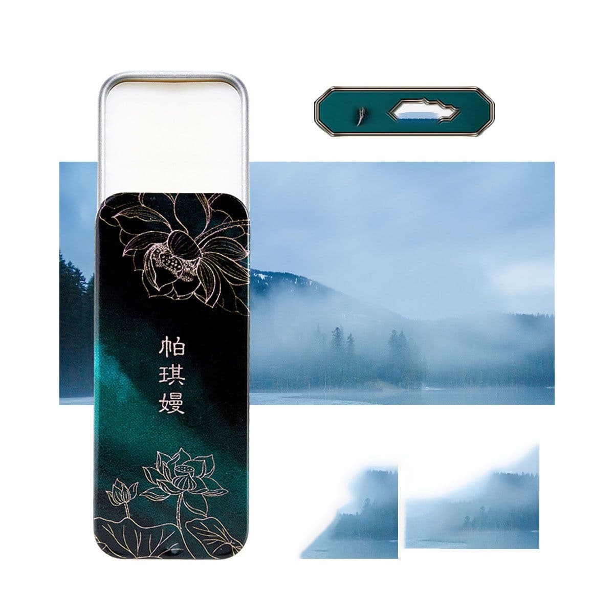 image-Lotus Pond Moonlight Perfume Body Balm Light Fragrance Portable Pocket Perfume Solid Balm