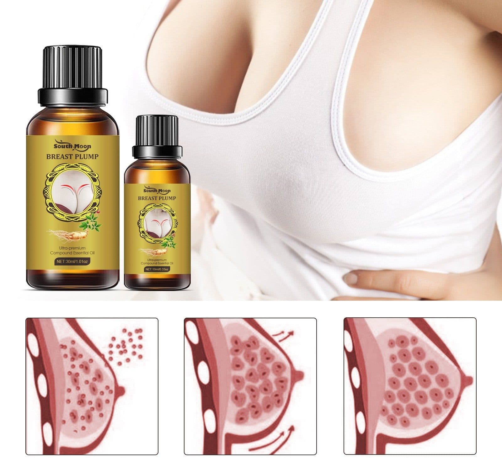 image-Breast Beauty Rich Charm Enlargement Breast Care Massage Essential Oil