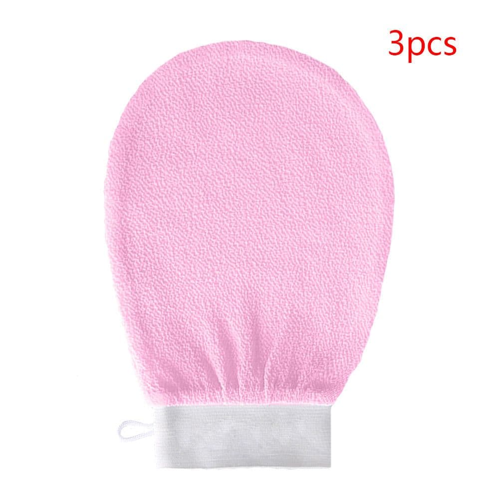 image-Rayon Viscose Fiber Medium Fine Sand Exfoliating Bath Gloves