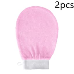 image-Rayon Viscose Fiber Medium Fine Sand Exfoliating Bath Gloves