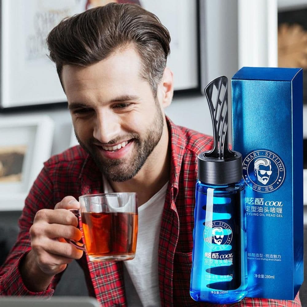 image-Quick-drying Styling Oil Hair Gel For Men
