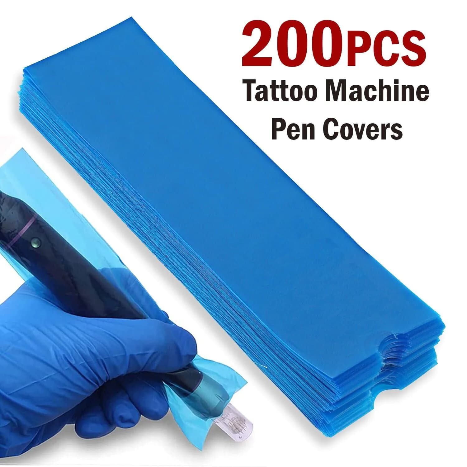 image-Tattoo Pen Covers 200PCS Machine Pen Sleeves Plastic Bag Covers For Machine Pen