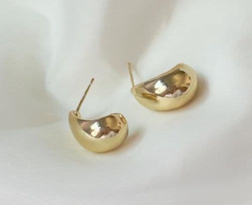 image-Metal Water Drop Earrings With A Sense Of Niche Luxury