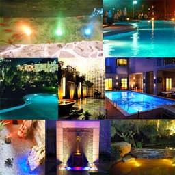 image-13 Led Submersible Light for Swimming Pool Garden Fountain Bathroom IP68 Waterproof Underwater Lamp with Suction Cup RF Remote