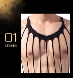 image-Men's One Piece Net Socks Set Transparent Ultra-thin High Stretch