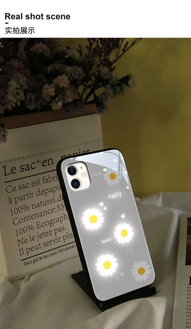 image-Compatible with Apple , Incoming Light Flash Back Shell Case