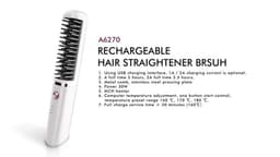 image-Hair Straightener Hot Rechargeable Heat Hair Straightener