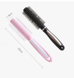 image-Household Curling Comb With Inner Buckle Shape Hairdressing Cylinder Roller Comb