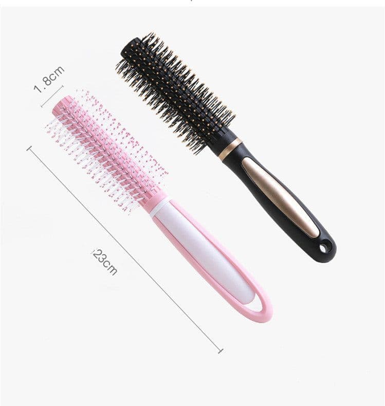 image-Household Curling Comb With Inner Buckle Shape Hairdressing Cylinder Roller Comb