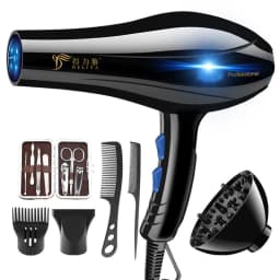 image-Home Hairdressing High-Power Blue Light Negative Ion Hair Dryer
