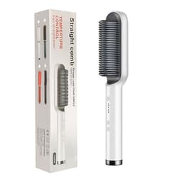 image-New 2 In 1 Hair Straightener Hot Comb Negative Ion Curling Tong Dual-purpose Electric Hair Brush