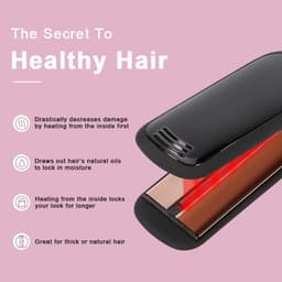 image-Cross-Border Exclusively For Lcd Display Infrared Hair Care Straightener Black Wide Plate Hair Straightener