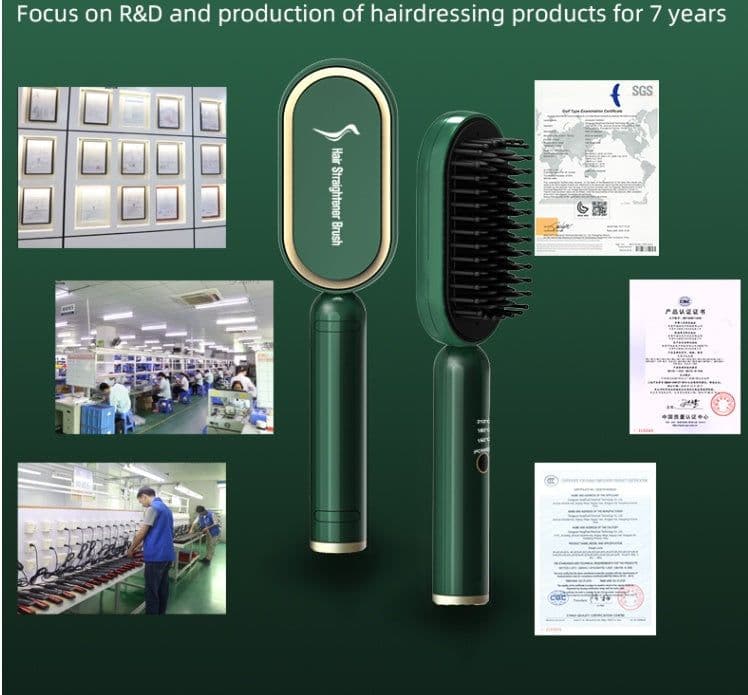 image-Hair Straightener Brush Hair Styling Tools Other Hair Salon Equipment Transfer Print Surface