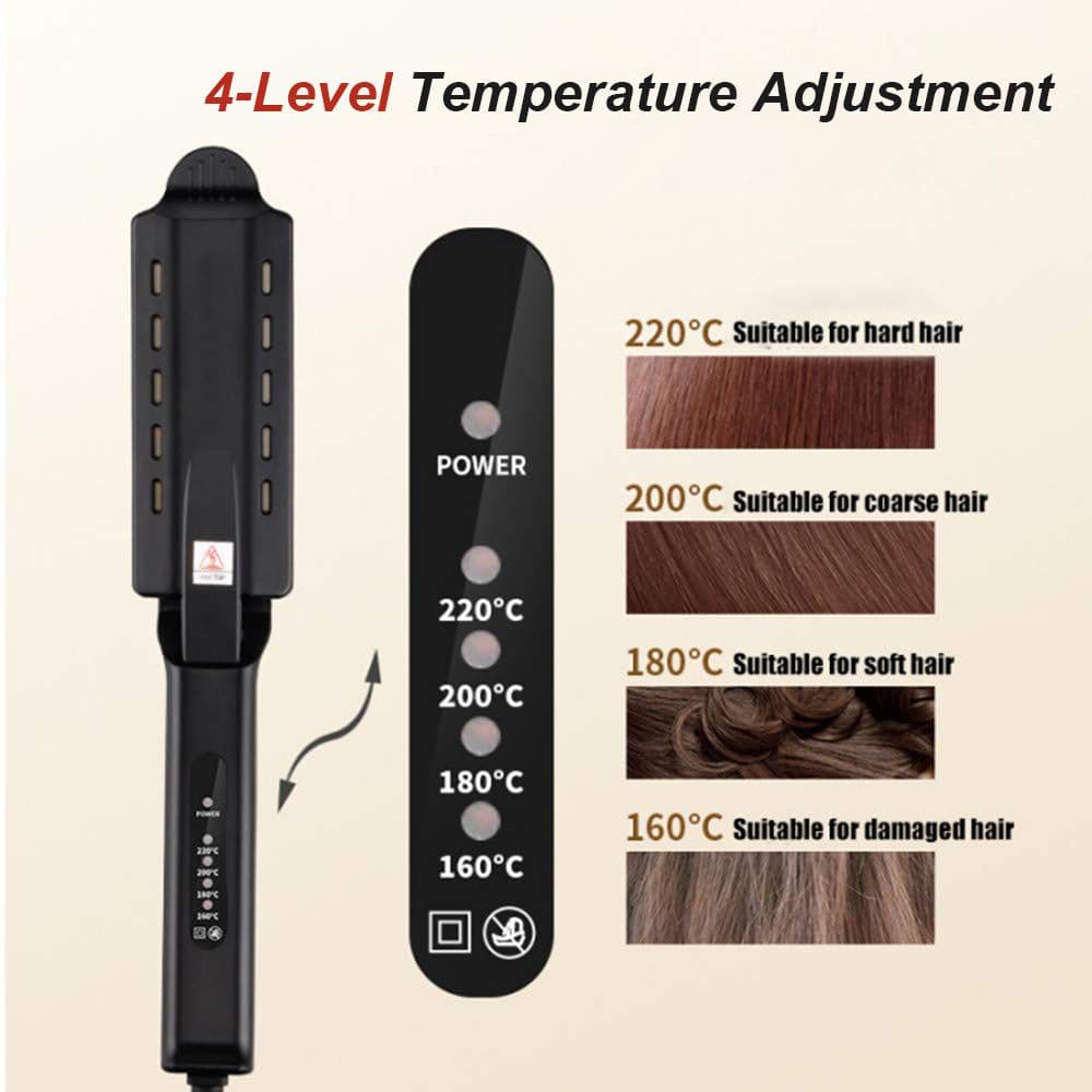 image-U.S. Standard Non-injury Hair Straightener Steam Hair Straightener Splint