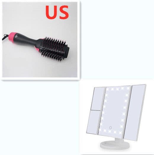 image-Multifunctional Hot Air Comb Amazon Cross-Border Three-In-One Hair Dryer Curler Straight Hair Comb Styling Comb