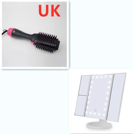 image-Multifunctional Hot Air Comb Amazon Cross-Border Three-In-One Hair Dryer Curler Straight Hair Comb Styling Comb