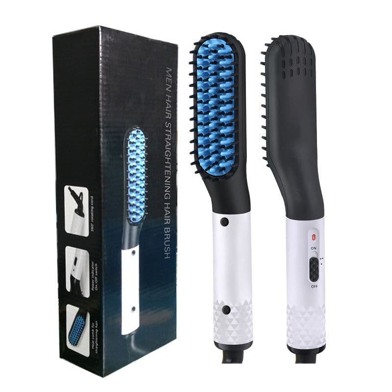 image-Multifunctional Hair Straightener Hair Comb Brush Men Beard Straightener Straightening